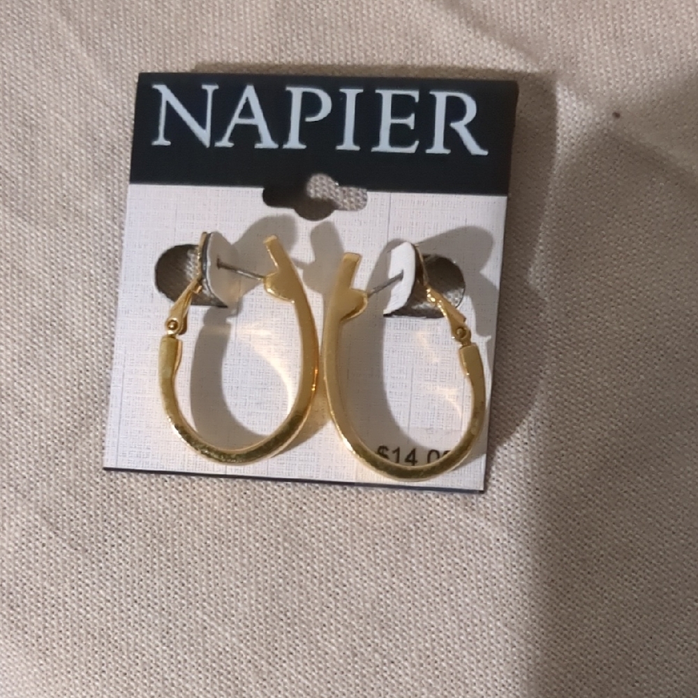 Napier Gold Hoop Earrings - Picture 1 of 2
